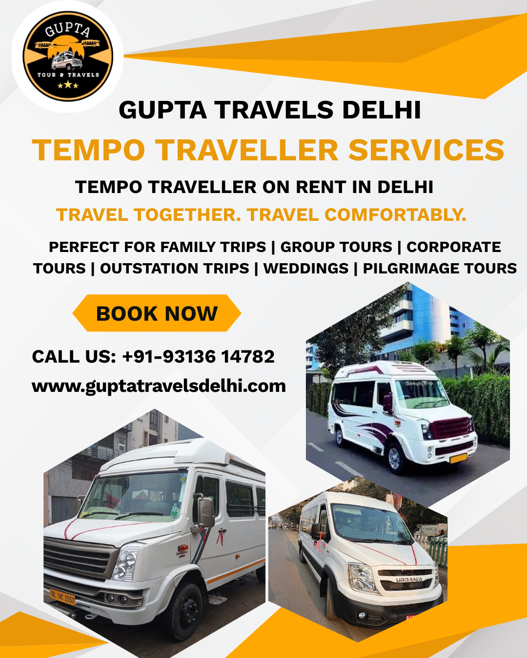 Best Tempo Travellers on rent in Delhi